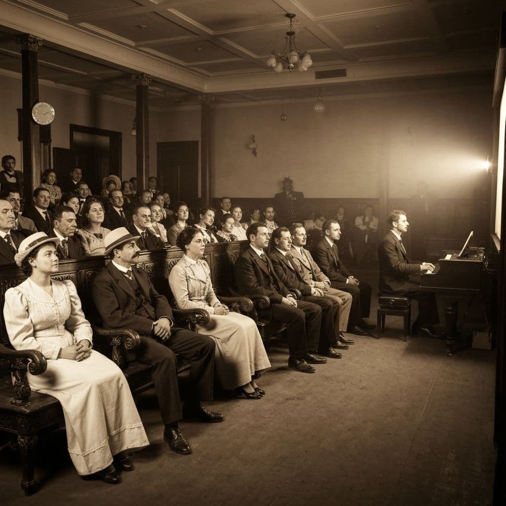 Sessão de cinema em sala de projeção